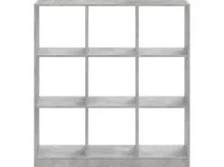 vidaXL Bücherregal Betongrau 102x32x108 cm Holzwerkstoff