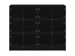vidaXL Bücherregal mit Türen Schwarz 136x37x109 cm Holzwerkstoff