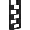 vidaXL Bücherregal Raumteiler Schwarz 80x24x186 cm Holzwerkstoff