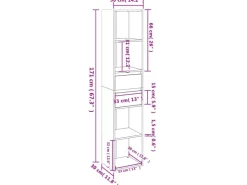 vidaXL Bücherregal Räuchereiche 36x30x171 cm Holzwerkstoff* Büroregale