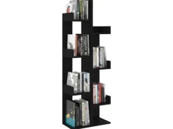 vidaXL Bücherregal Schwarz 48x25,5x140 cm Holzwerkstoff