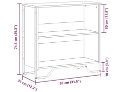 vidaXL Bücherregal 80x31x74,5 cm Holzwerkstoff 848619