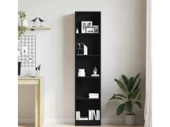 vidaXL Bücherregal Schwarz Eichen-Optik 40x24x176 cm Holzwerkstoff 862454