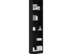 vidaXL Bücherregal Schwarz Eichen-Optik 40x24x176 cm Holzwerkstoff 862454
