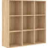 vidaXL Bücherregal Sonoma-Eiche 98x30x98 cm Holzwerkstoff* Holzregale|Bücherregale