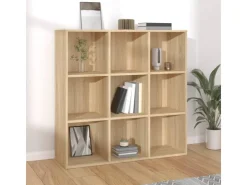 vidaXL Bücherregal Sonoma-Eiche 98x30x98 cm Holzwerkstoff* Holzregale|Bücherregale