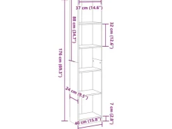 vidaXL Bücherregal 40x24x176 cm Holzwerkstoff 857792* Bücherregale