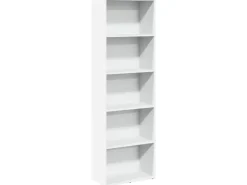 vidaXL Bücherregal Weiß 60x30x189 cm Holzwerkstoff 857917