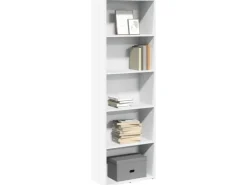 vidaXL Bücherregal Weiß 60x30x189 cm Holzwerkstoff 857917