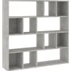 vidaXL Bücherregal/Raumteiler Betongrau 105x24x102 cm* Wanddekoration