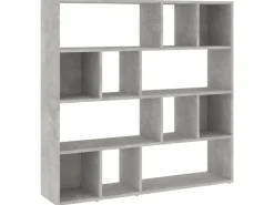 vidaXL Bücherregal/Raumteiler Betongrau 105x24x102 cm* Wanddekoration