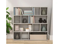 vidaXL Bücherregal/Raumteiler Betongrau 105x24x102 cm* Wanddekoration