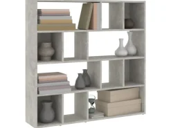 vidaXL Bücherregal/Raumteiler Betongrau 105x24x102 cm* Wanddekoration