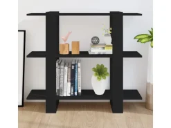 vidaXL Bücherregal/Raumteiler Schwarz 100×30×87 cm* Holzregale|Bücherregale