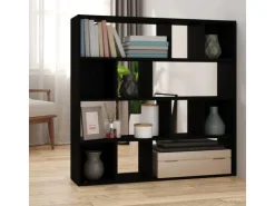 vidaXL Bücherregal/Raumteiler Schwarz 105x24x102 cm* Bücherregale|Wanddekoration
