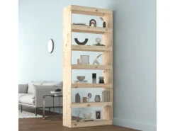 vidaXL Bücherregal/Raumteiler 80x30x199,5 cm Massivholz Kiefer