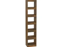 vidaXL Bücherregal/Raumteiler Räuchereiche 40x30x198 cm