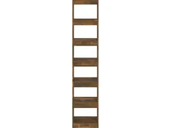 vidaXL Bücherregal/Raumteiler Räuchereiche 40x30x198 cm