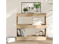 vidaXL Bücherregal/Raumteiler Sonoma-Eiche 80x30x72 cm* Bücherregale