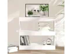 vidaXL Bücherregal/Raumteiler Weiß 80x30x72 cm