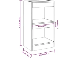 vidaXL Bücherregal/Raumteiler Schwarz 40×30×72cm