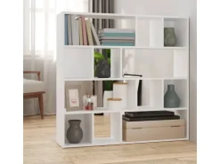 vidaXL Bücherregal/Raumteiler Weiß 105x24x102 cm* Regal Weiß|Bücherregale
