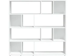 vidaXL Bücherregal/Raumteiler Weiß 105x24x102 cm* Regal Weiß|Bücherregale