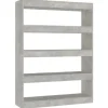 vidaXL Bücherregal/Raumteiler Betongrau 100x30x135 cm* Bücherregale