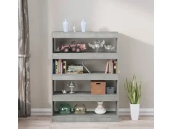 vidaXL Bücherregal/Raumteiler Betongrau 100x30x135 cm* Bücherregale