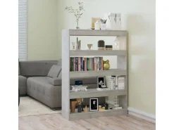 vidaXL Bücherregal/Raumteiler Betongrau 100x30x135 cm* Bücherregale