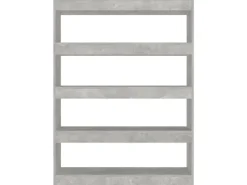 vidaXL Bücherregal/Raumteiler Betongrau 100x30x135 cm* Bücherregale