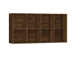 vidaXL Bücherregal/Sideboard Braun Eiche 66×30×130 cm Holzwerkstoff