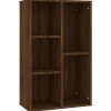 vidaXL Bücherregal/Sideboard Braun Eiche 50x25x80 cm Holzwerkstoff
