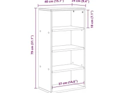 vidaXL Beistellschrank ODDA 40x24x79 cm Massivholz Kiefer 4103601* Kommode