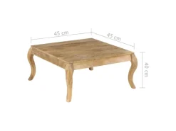 vidaXL Beistelltisch 45 x 45 x 40 cm Mangoholz Massiv* Tische