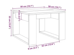 vidaXL Beistelltisch Artisan-Eiche 50x50x35 cm Holzwerkstoff 856689