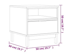 vidaXL Beistelltisch FLAM 50x50x50 cm Massivholz Kiefer* Tische