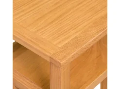 vidaXL Beistelltisch mit Zeitungsablage 27x35x55 cm Massivholz Eiche