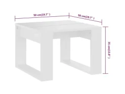 vidaXL Beistelltisch 50x50x35 cm Holzwerkstoff 808621