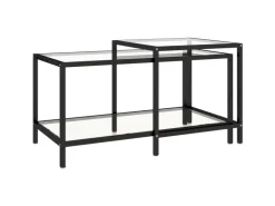 vidaXL Beistelltische 2 Stk. Hartglas Transparent