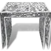 vidaXL Beistelltische 2 Stk. Quadratisch Silbern Aluminium