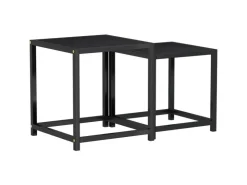 vidaXL Beistelltische 2 Stk. MDF Schwarz* Tische