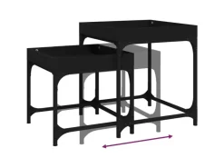vidaXL Beistelltische 2 Stk. Schwarz Holzwerkstoff* Tische
