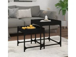 vidaXL Beistelltische 2 Stk. Schwarz Holzwerkstoff* Tische