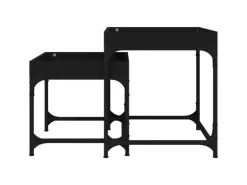 vidaXL Beistelltische 2 Stk. Schwarz Holzwerkstoff* Tische