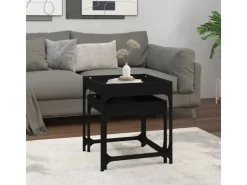 vidaXL Beistelltische 2 Stk. Schwarz Holzwerkstoff* Tische