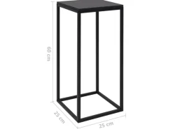 vidaXL Beistelltische 2 Stk. Schwarz Stahl
