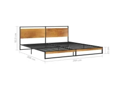vidaXL Bett Metall 200x200 cm1115645