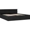 vidaXL Bett mit Bettkasten Hydraulisch LED Dunkelgrau Stoff 180x200 cm619367* Betten