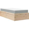 vidaXL Bett mit Matratze 90x200 cm Massivholz Kiefer2012740